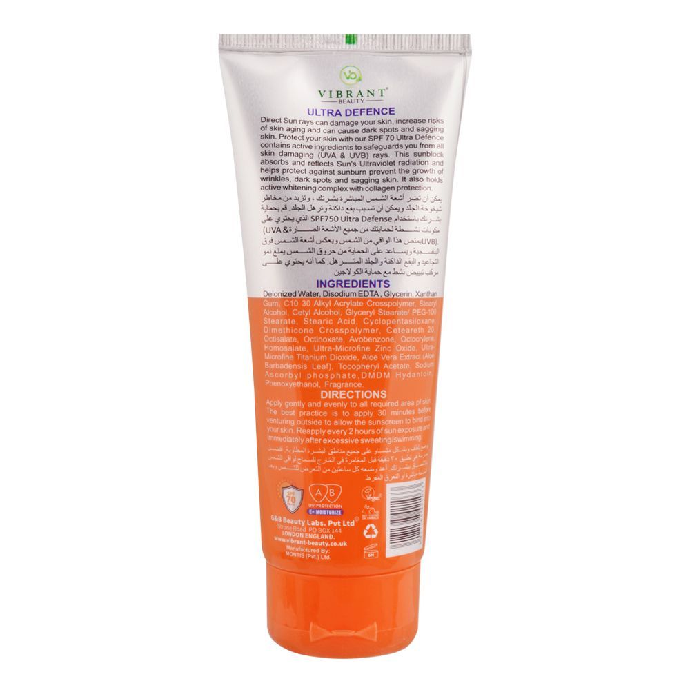 Vibrant Beauty Sunblock SPF70+ Ultra Defense (150ml)