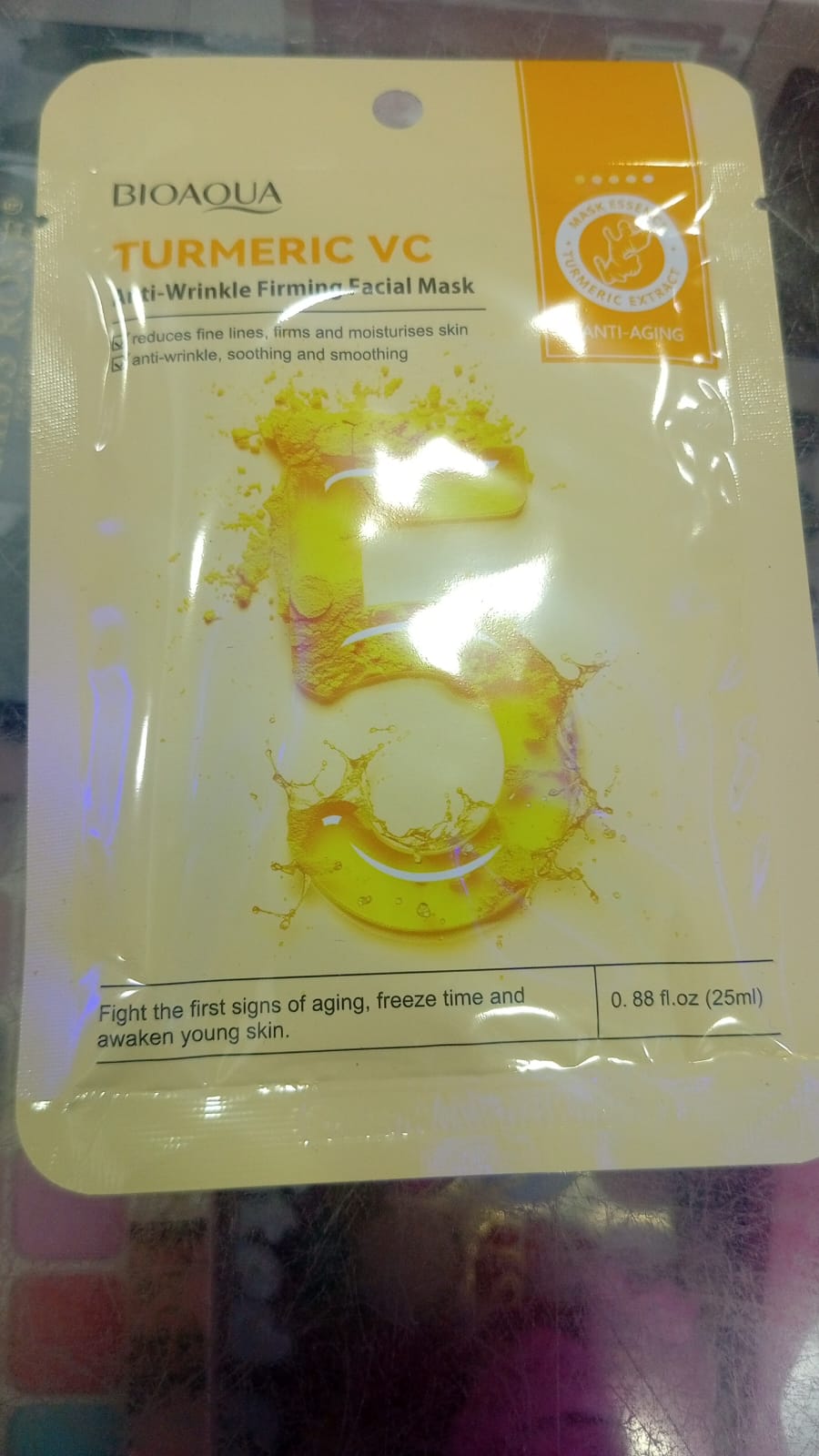 BIOAQUA Turmeric Anti-Oxidation Soothing Acne Facial Sheet Mask