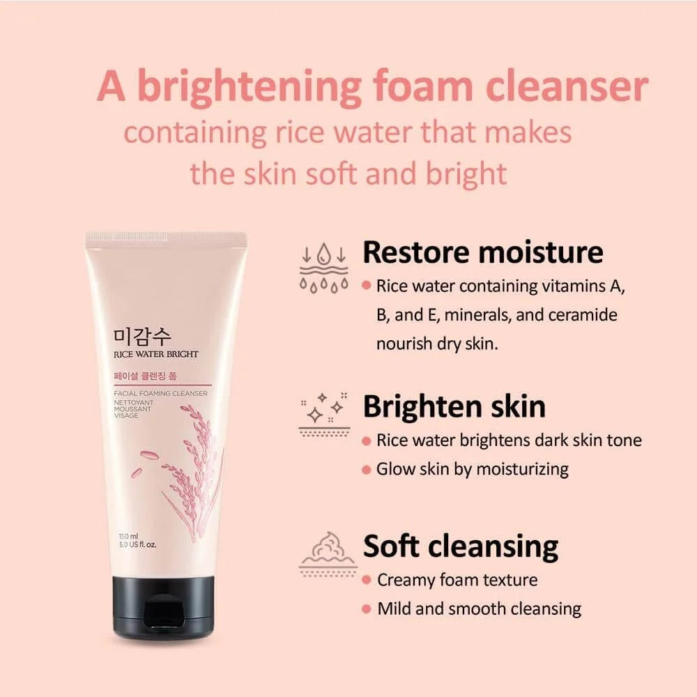 The Face Shop Rice Water Bright Cleansing Foam 100ml