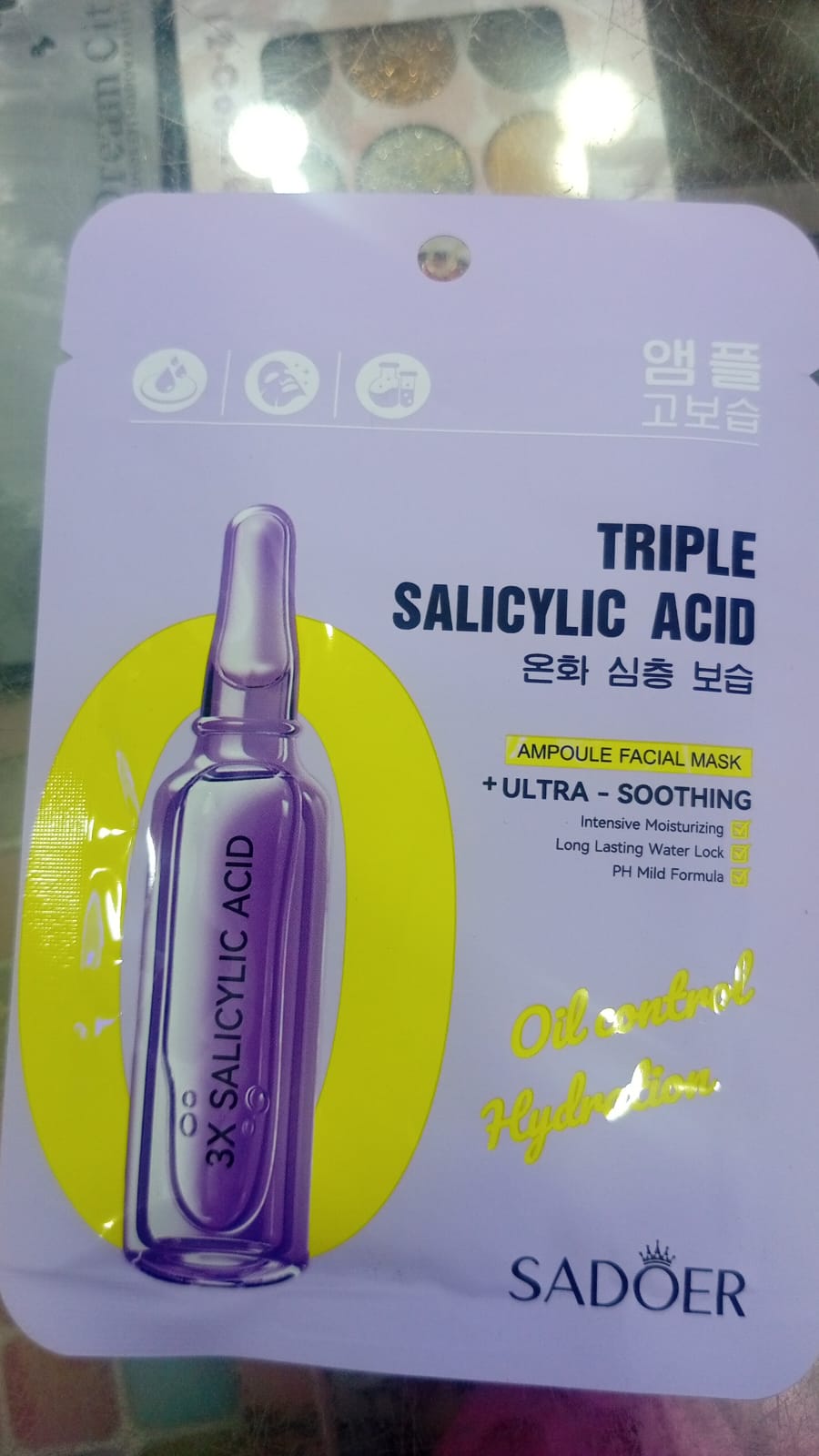 SADOER Triple Salicylic Acid Ampoule Facial Mask – Oil Control & Hydration Boost