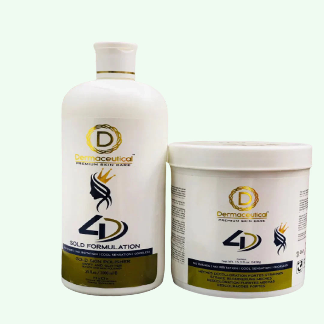 Dermaceutical Gold Bleach and Skin Polish (Powder 450g, Developer 1000ml )