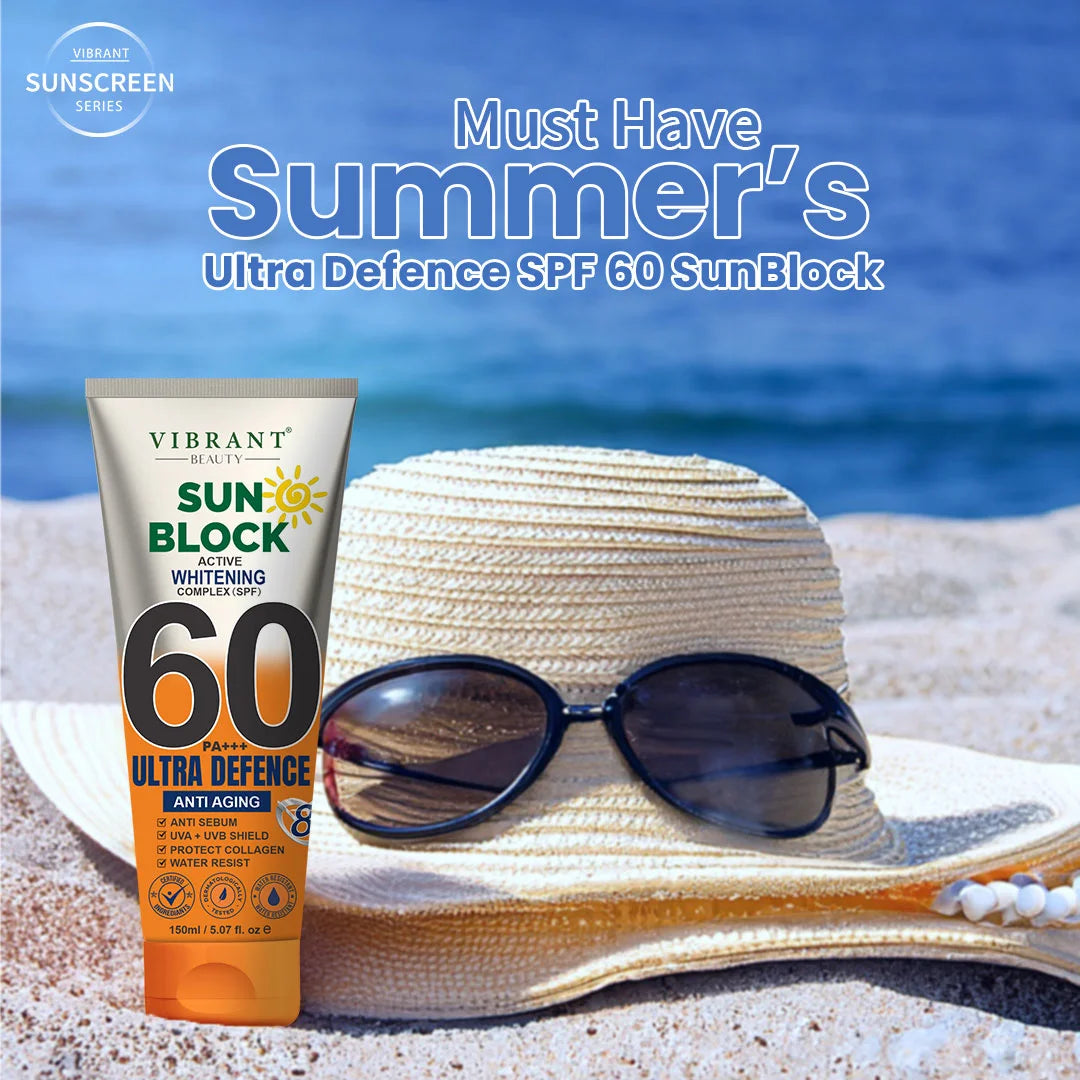 Vibrant Beauty Sun Block Anti Aging Ultra Defence, SPF60, 150ml