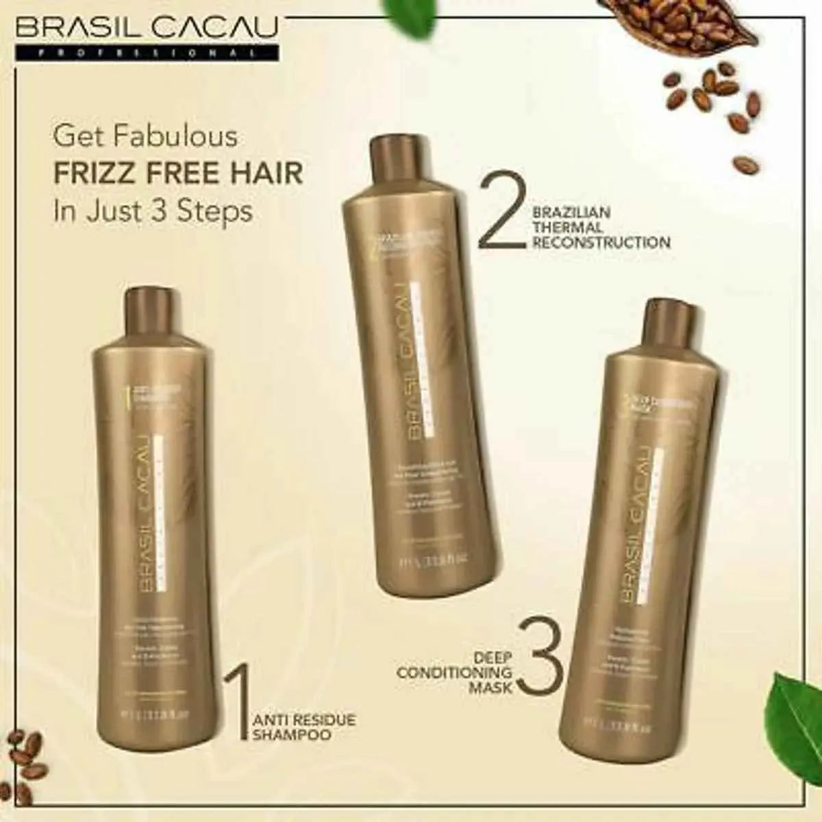 Brazilian Keratin Hair Treatment Smoothing Blowout Kit 1L/33 fl.oz