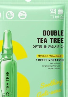 SADOER Double Tea Tree Ampoule Facial Mask