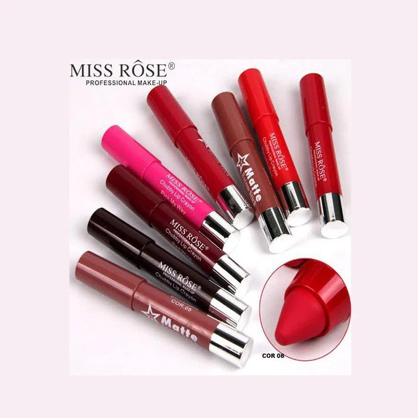 MISS ROSE Matte Lip Batom Crayon