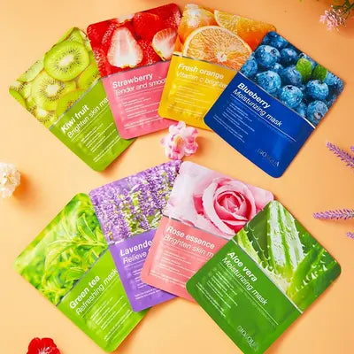 Bioaqua Moisturizing Anti-Wrinkle Crystal Facial Sheet Masks 30g