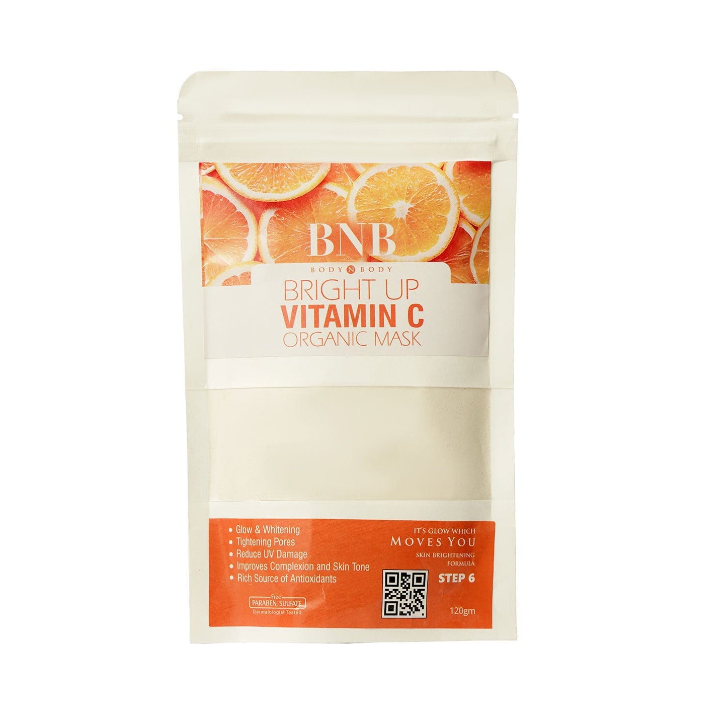 BNB Bright Up Vitamin C 6 Steps Organic Facial Kit, Paraben and Sulfate Free, 6-Packs