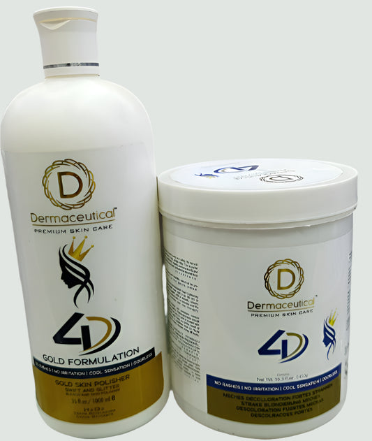 Dermaceutical Gold Bleach and Skin Polish (Powder 450g, Developer 1000ml )