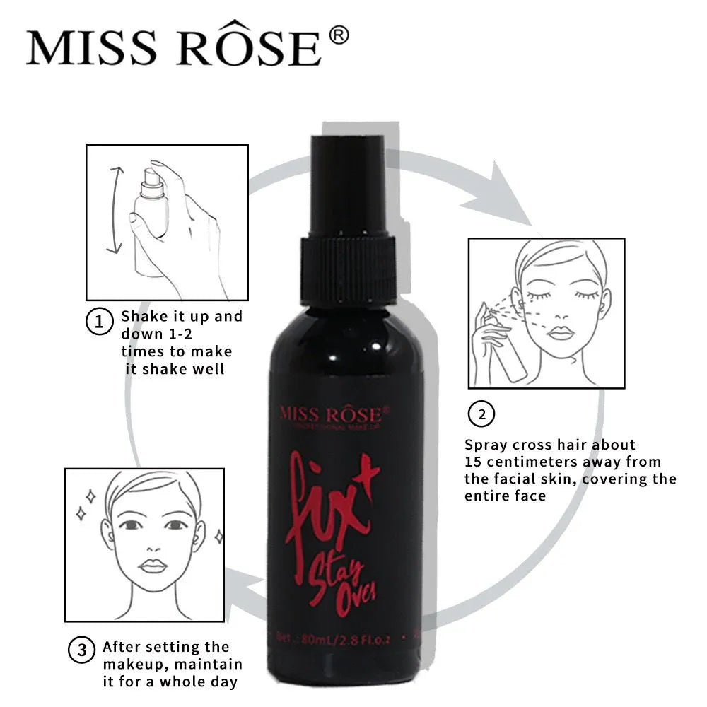 MISS ROSE Makeup Fixer Fast Forming Waterproof & Moisturizing Spray 80ML