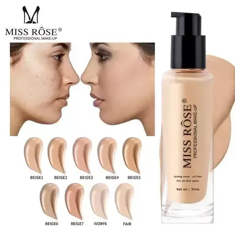 Miss Rose Strong Cover Oil Free Foundation 30ml