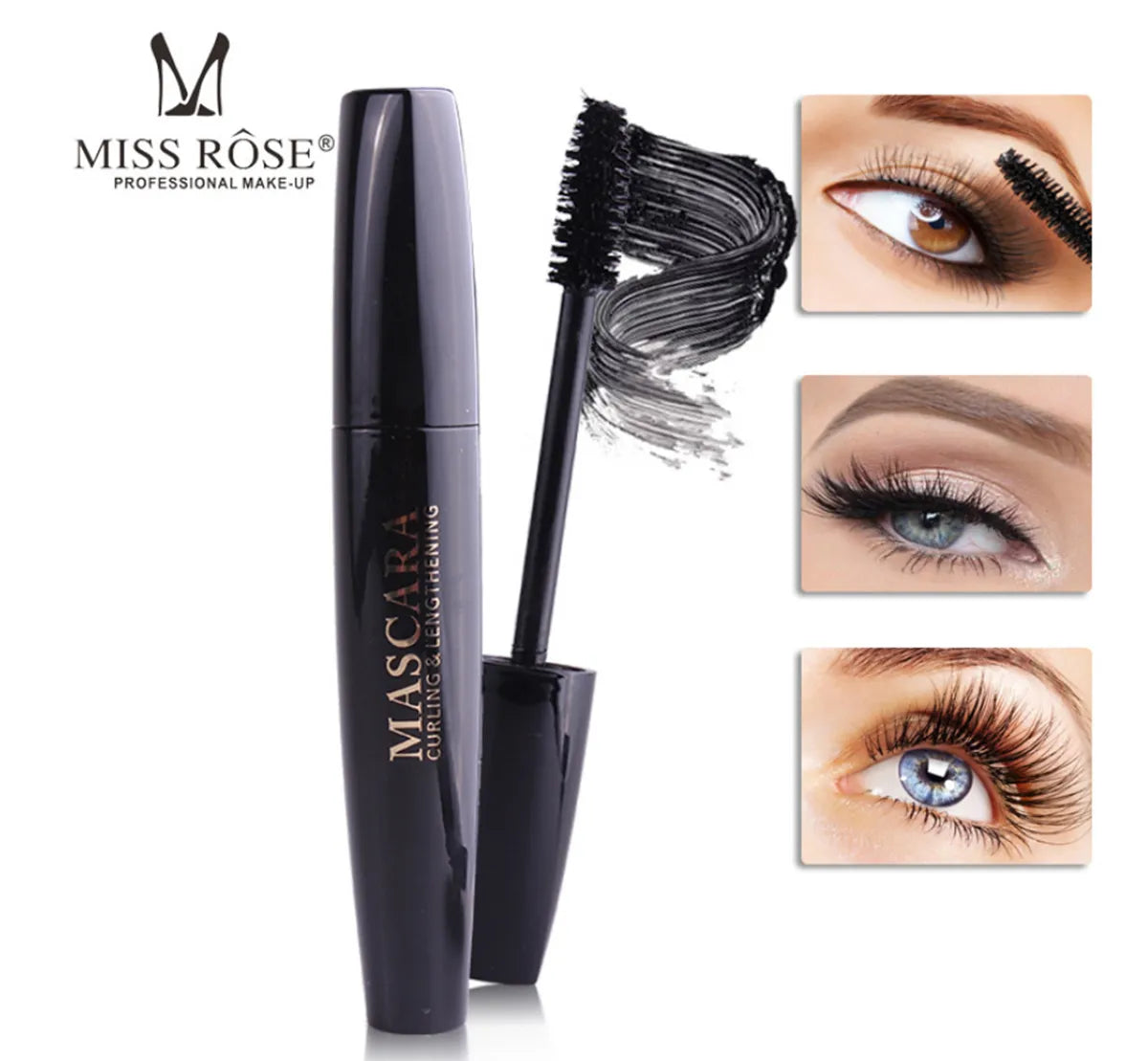 Miss Rose Triangle Head Big Eye Thick Natural Curling Mascara 12g