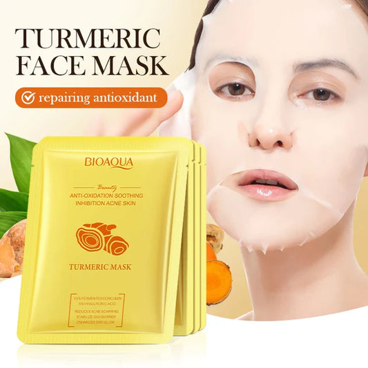 BIOAQUA Turmeric Anti-Oxidation Soothing Acne Facial Sheet Mask