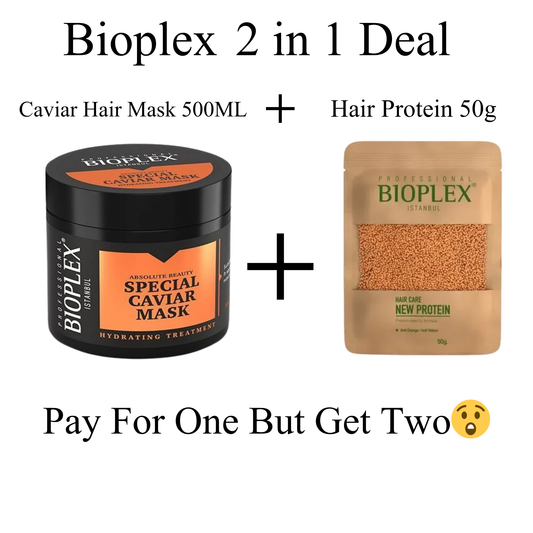 Bioplex Caviar Hair Mask 500ML +Bioplex Hair Protein 50g 2 in 1 Deal