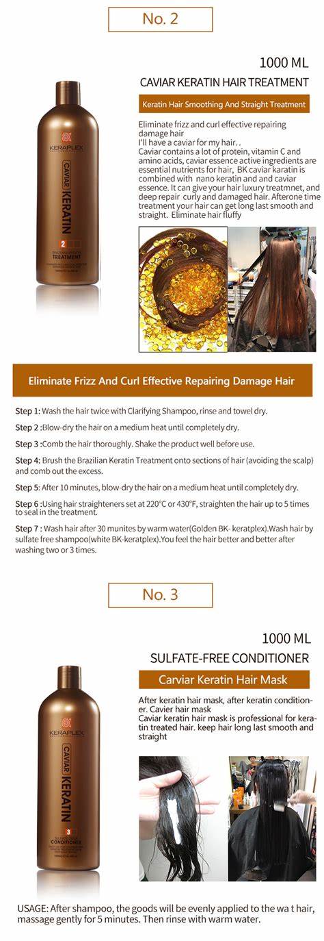 Keratin hair smoothing and straight treatment-BK CAVIAR 1000ML