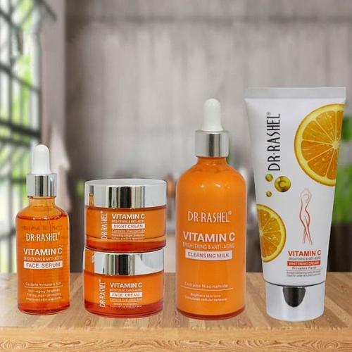 DR.RASHEL VITAMIN C BRIGHTENING & ANTI AGING SKIN CARE SERIES 5 PIECE SET