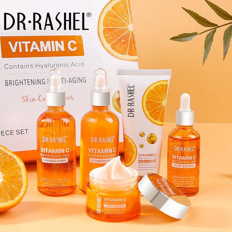 DR.RASHEL VITAMIN C BRIGHTENING & ANTI AGING SKIN CARE SERIES 5 PIECE SET