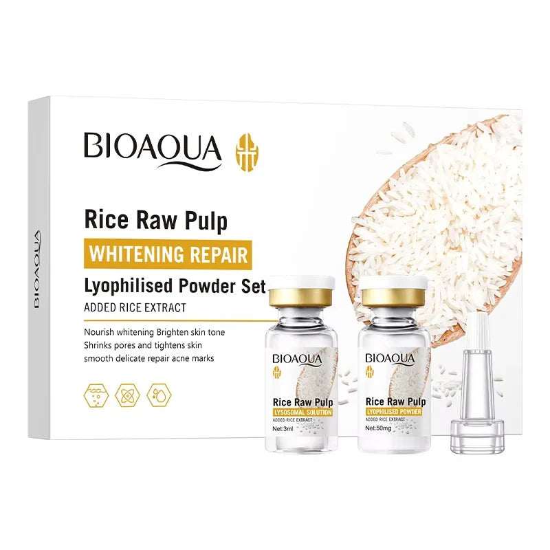 Bioaqua Rice Whitening Lyophilised Powder Serum Set