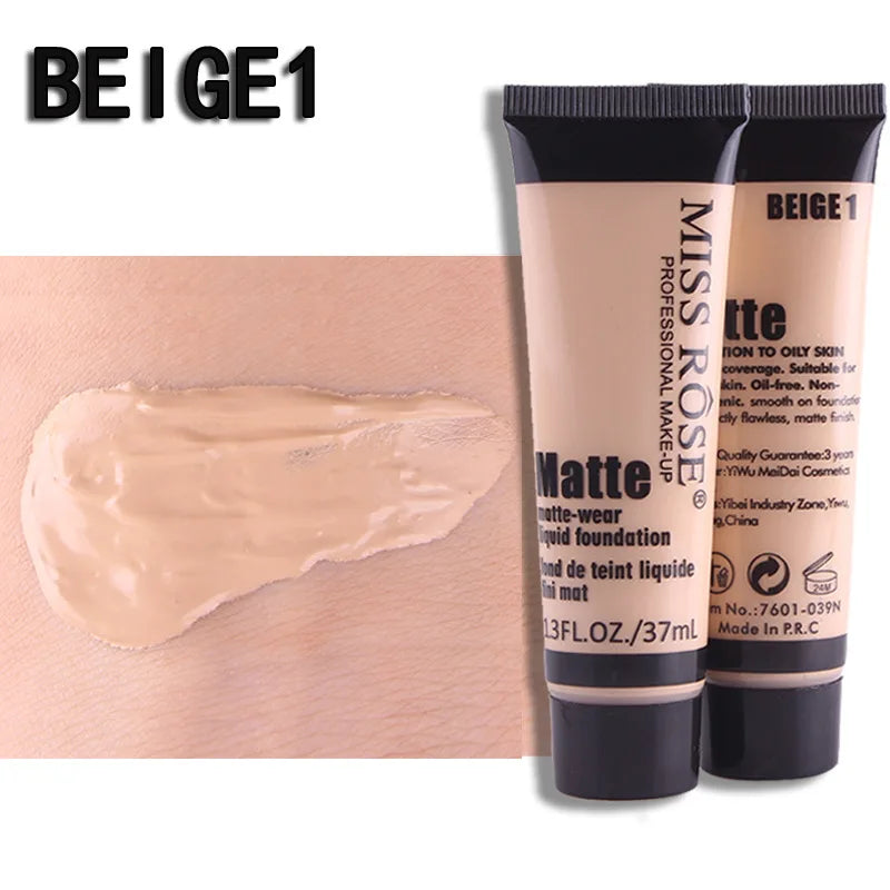 MISS ROSE Full Coverage Matte Foundation 37ml