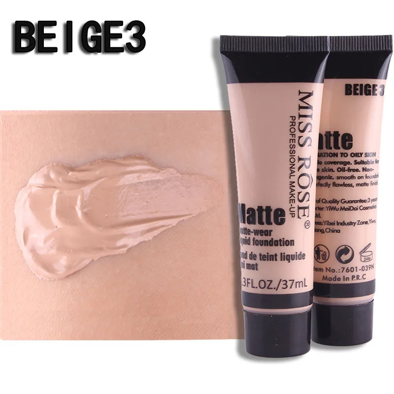 MISS ROSE Full Coverage Matte Foundation 37ml