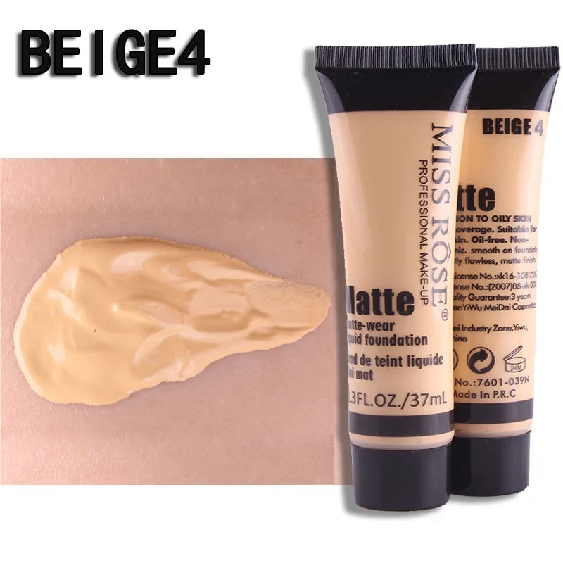MISS ROSE Full Coverage Matte Foundation 37ml