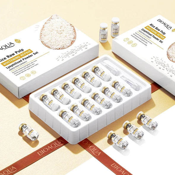 Bioaqua Rice Whitening Lyophilised Powder Serum Set