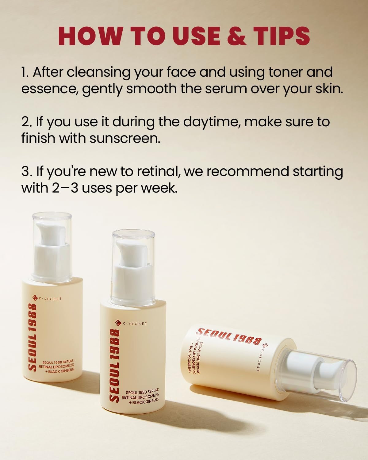 KSECRET SEOUL 1988 Serum : Retinal Liposome 2% + Black Ginseng