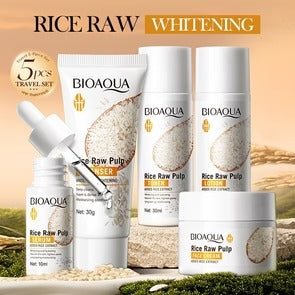 BIOAQUA 5 in One Rice Raw Pulp Skin Care Products Set
