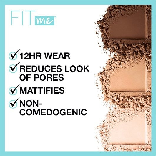 Maybelline New York Fit Me Matte & Poreless Compact Powder -16H Oil control and SPF32