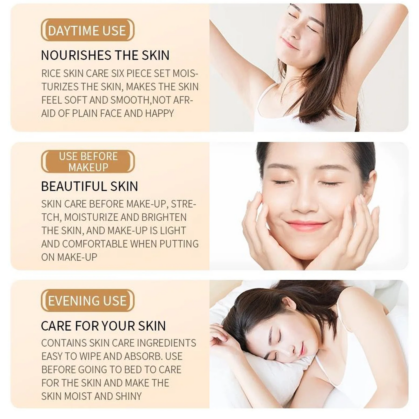 BIOAQUA 5 in One Rice Raw Pulp Skin Care Products Set