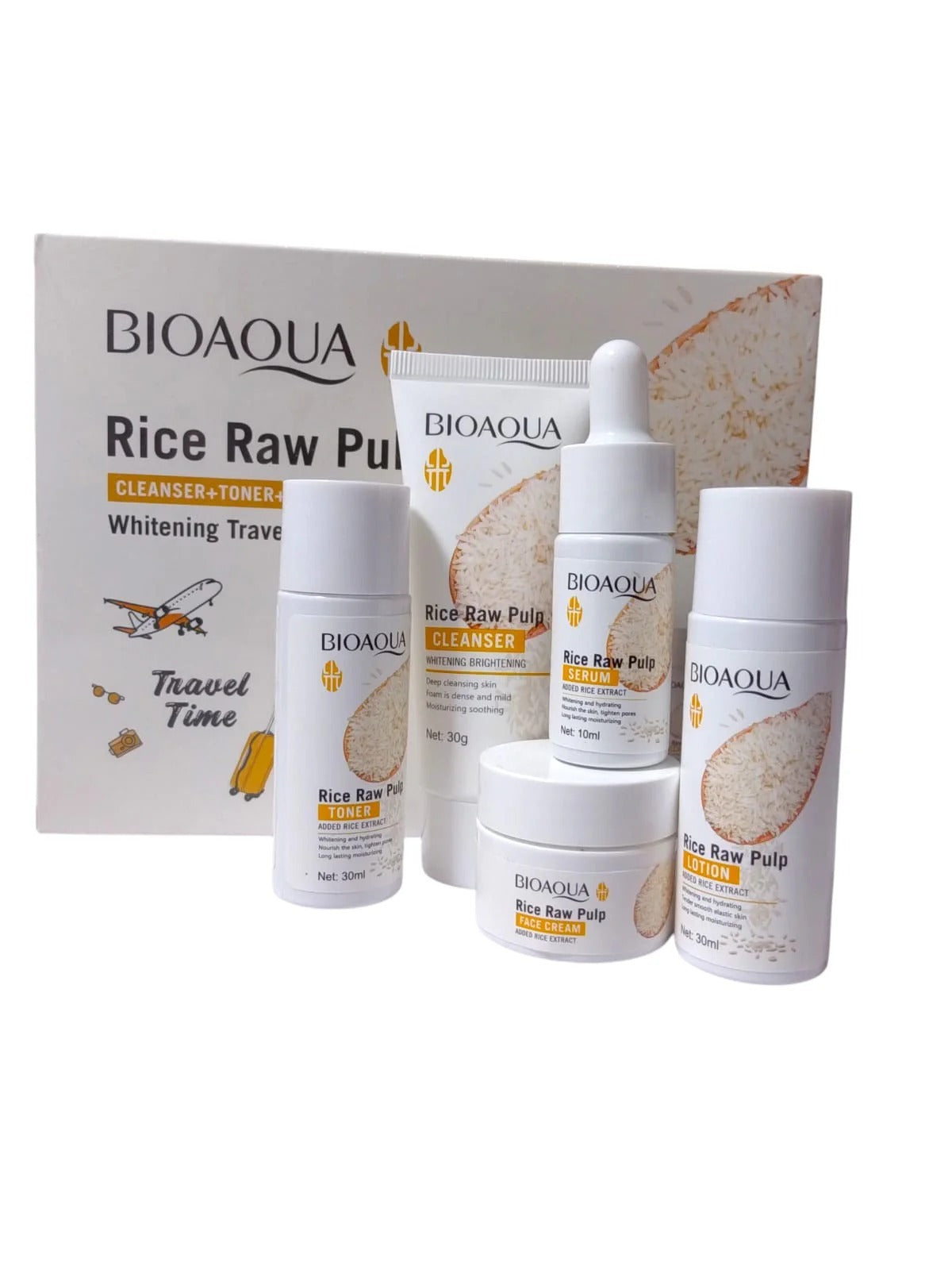 BIOAQUA 5 in One Rice Raw Pulp Skin Care Products Set