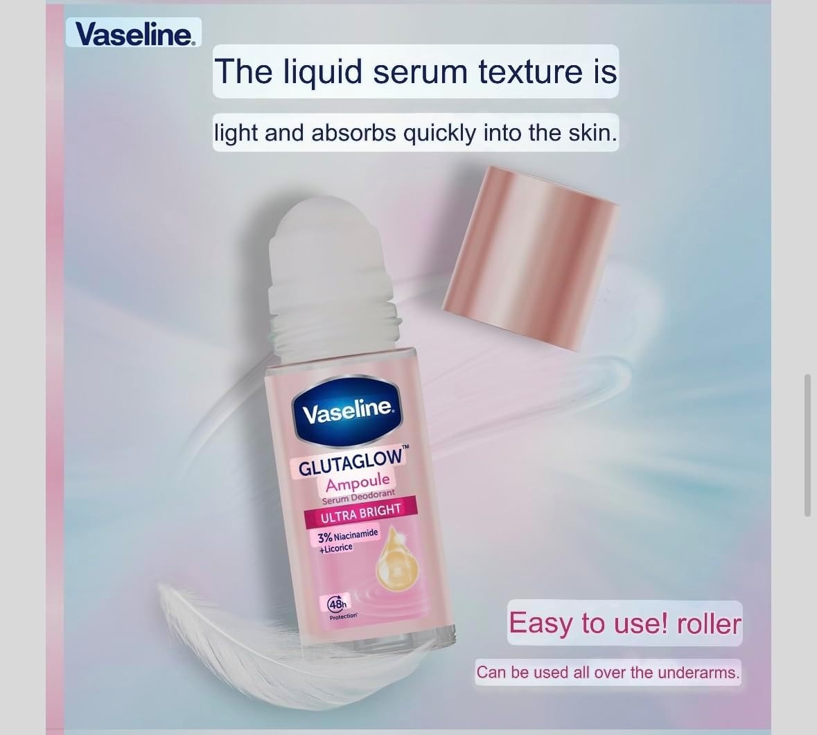 Vaseline GlutaGlow Ampoule serum Deodorant