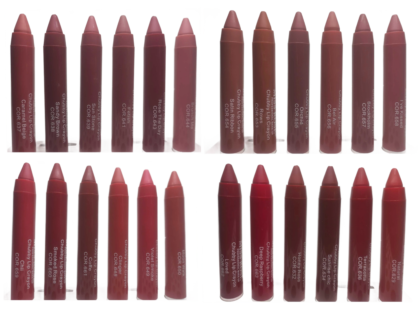 Miss Rose Matte Chubby Lips Crayon Lipstick Pack of 2