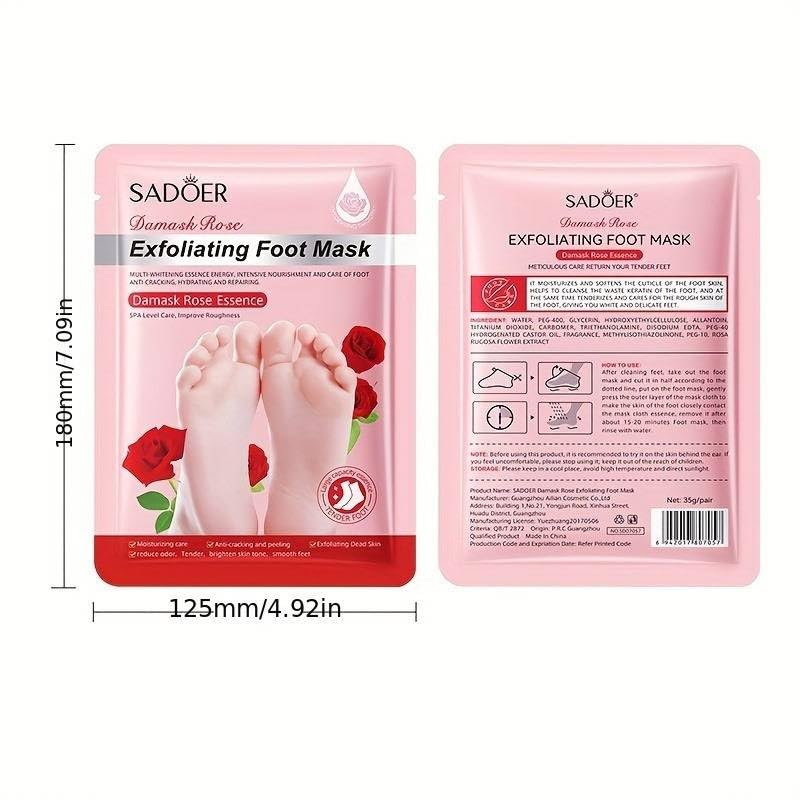 SADOER Damask Rose Exfoliating Foot Mask