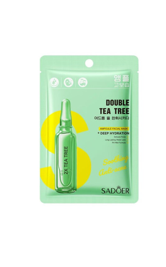 SADOER Double Tea Tree Ampoule Facial Mask