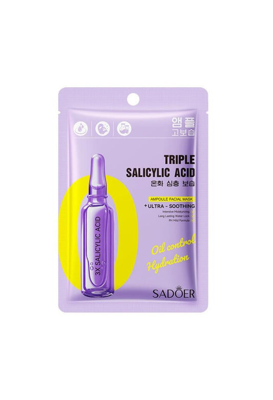 SADOER Triple Salicylic Acid Ampoule Facial Mask – Oil Control & Hydration Boost