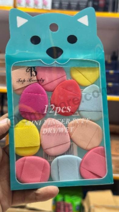 Finger Puff 12 Pcs Mini Makeup Puff Set